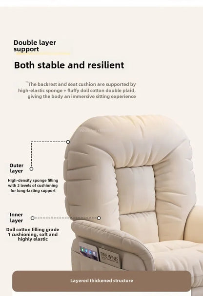 Heimcomputerstuhl, bequem, sitzend, Arbeitszimmer, Büro, Schlafsaal, Schlafzimmer, faules drehbares Sofa