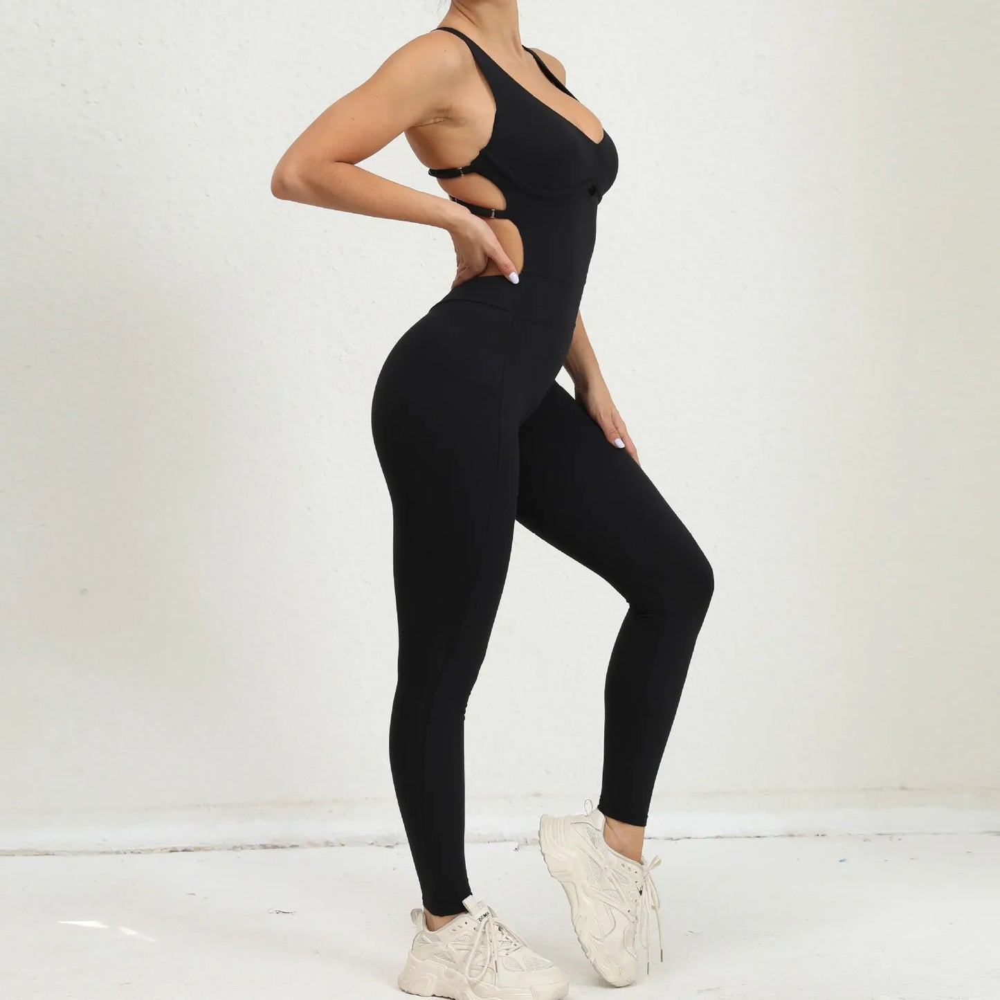 Seamless Yoga Jumpsuits Sports Fitness Peach Hip Raise Cross Beauty Back Dance Belly Contracting One-piece Tracksuits for Women
