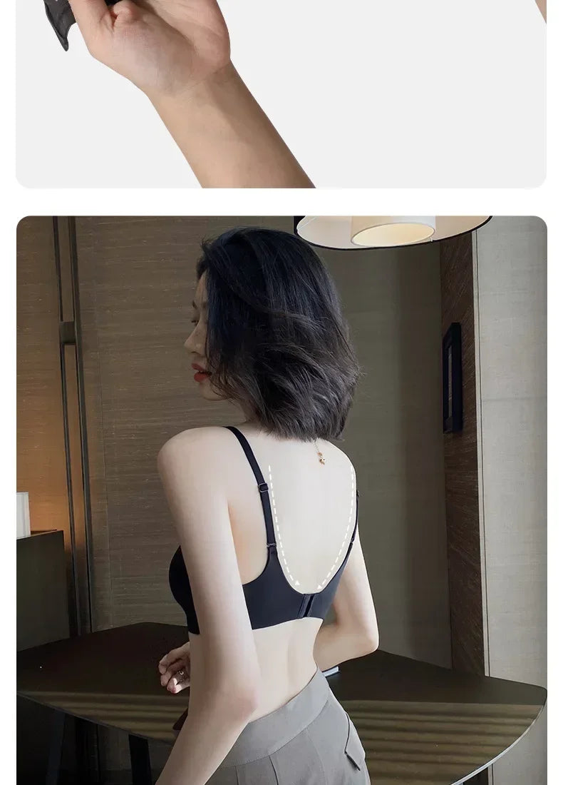 Seamless Bras for Women Small Chest 1/2 Cup Push Up Bra Non-Wire Bra Women Support Underwear Sexy Lingerie Female Intimates.