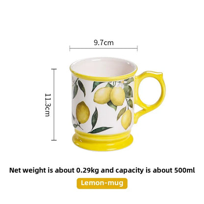 Creative Lemon Plate Ceramic Fruit Dish Ins Style Home Dining Thai Restaurant Tableware.