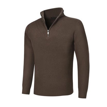 VOBOOM Men's Casual Slim Fit Basic Tops Knitted Lightweight Crewneck Twist Sweaters Turtleneck Pullover Sweater.