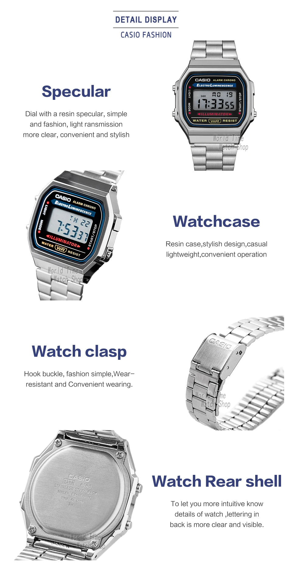 Casio watch silver watch men set brand luxury LED digital Waterproof Quartz men watch Sport military Wrist Watch relogio masculi.