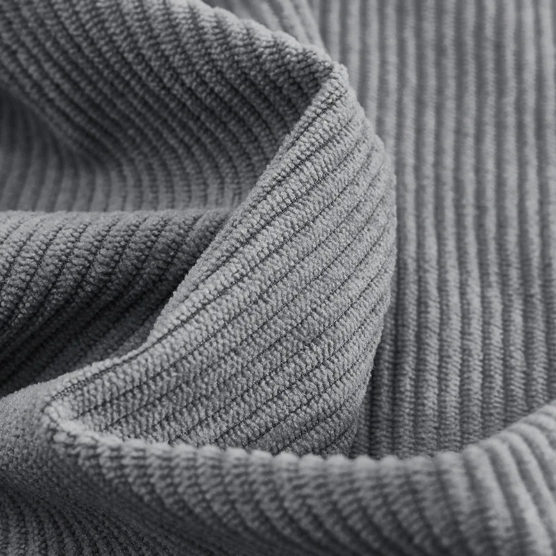 Men's Corduroy Jacket Stand-up Collar Slim Fit Retro Multi-pocket Workwear Commuter Coat for Spring And Autumn