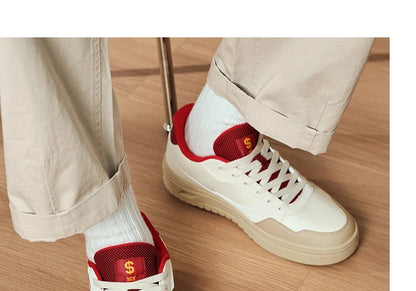 361 Degrees Men's Board Shoes Spring New Casual Versatile Thick Soled Leather Comfortable Trendy Durable Male Sneaker 672516615