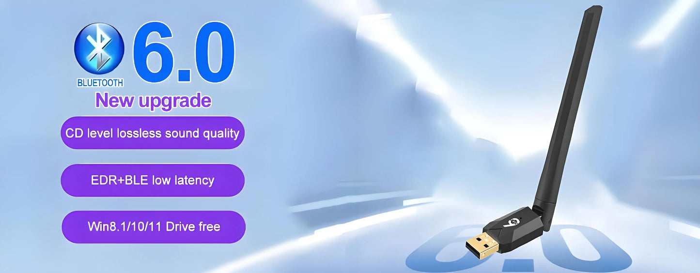 USB Wireless Bluetooth Adapter Bluetooth 5.4 for PC Dongle Adaptador Wireless Mouse Keyborad Music Audio Receiver USB Transmitt.