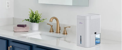 LOEFME 1000ml Electric Dehumidifier with Quiet & Auto Shut Off 7 Colorful LED, Portable Mini Dehumidifier for Wardrobe, Bathroom.