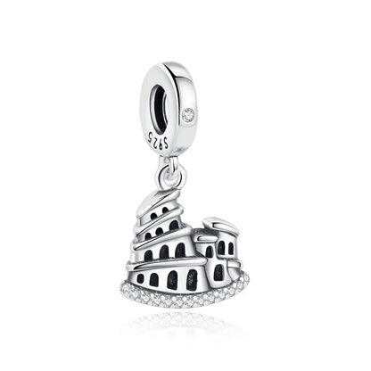 Original 925 Sterling Silver Charms Love Travel London Bus Suitcase Paris Beads Fit Brand Bracelets Necklaces Women DIY Jewelry