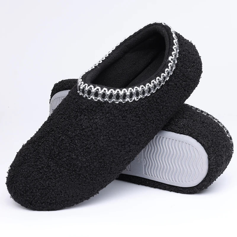 Litfun Soft Women Slippers Winter Warm Fashion Casual Slippers Outdoor Wear-resistant Rubber Sole Shoes Indoor Flat Women Shoes.