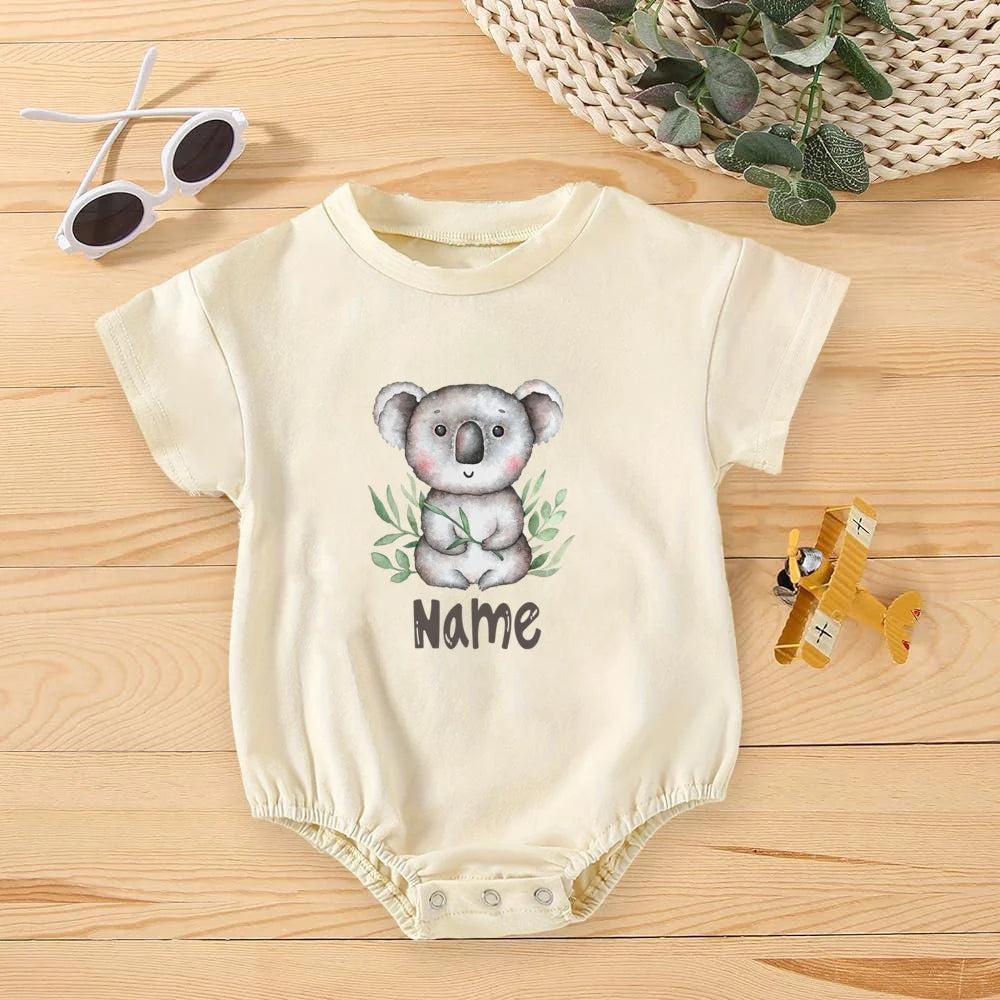 Personalisierter Regenbogen mit Namen Bubble Strampler Säugling Dschungel Geburtstag Party Kleidung Baby Übergroßer Body Niedlicher Wild One Overall.