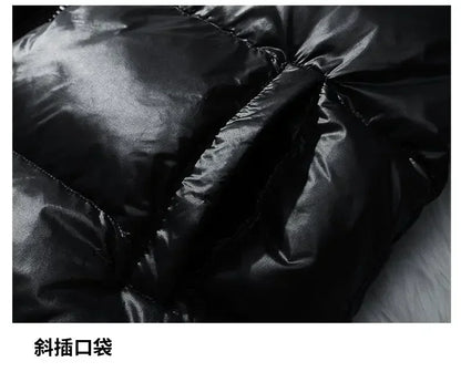 Vest Winter Hooded Glossy Cotton Vest Casual Waistcoat Men's Sleeveless Jacket Warm Overcoats Zipper Solid Color Mens Warm Vests