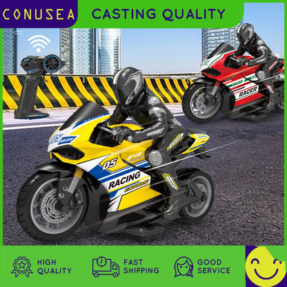 1/ 10 2.4G High Speed Remote Control RC Stunt Motorbike  drift Car 30mins Drive Racing Motorbike RC Motorcycle Toy model.