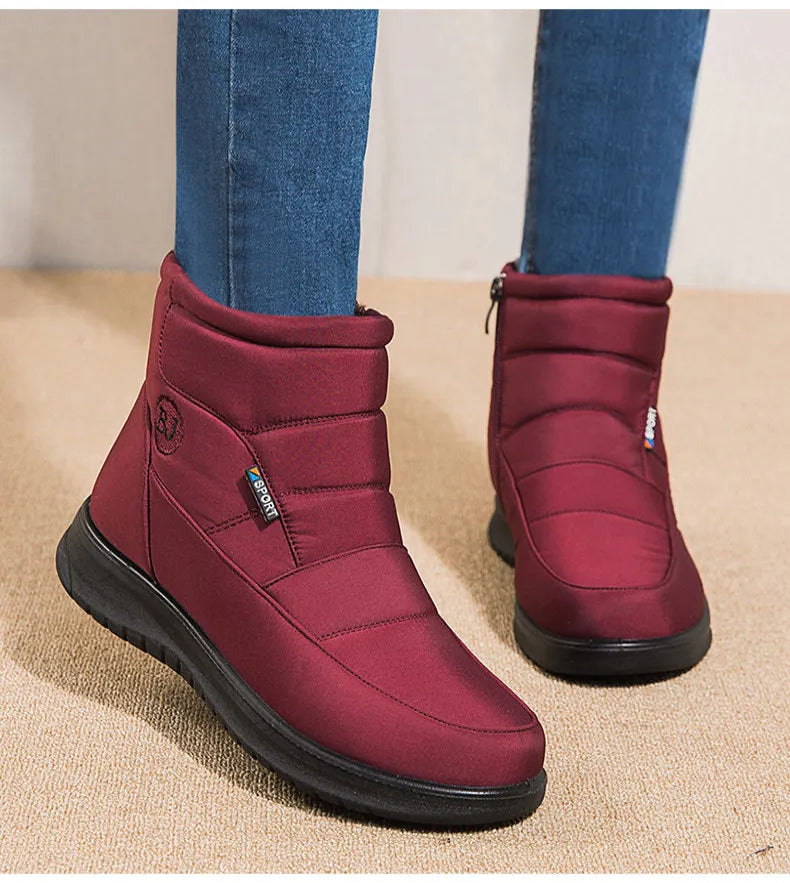 Women's Boots Waterproof Fur Boots For Snow Winter Shoes Woman Casual Rubber Botas Mujer Fashion Winter Boots Women Booties.