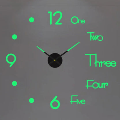 2023 Modernes Design, große Wanduhr, 3D-DIY-Quarzuhren, modische Uhren, Acryl-Spiegelaufkleber, Wohnzimmer, Heimdekoration, Horloge