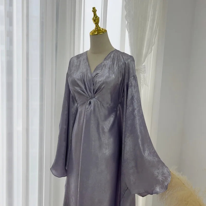 Eid Saudi Arabia Muslim Modest Dress for Women Islam Dubai Abaya Luxury Holiday Party Jalabiya Kebaya 2024 Turkey Kaftan Gown