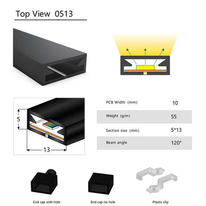 Silicone Neon Tube IP67 Waterproof Flexible Soft Silica Gel Sign 1m 2m 3m 4m 5m For WS2811 WS2812B 5050 2835 COB LED Strip Light
