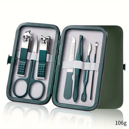 Professional 7/10/12/18 Piece Nail Care Kit Stainless Steel Manicure & Pedicure Set Nail Clipper Set with Travel Case.