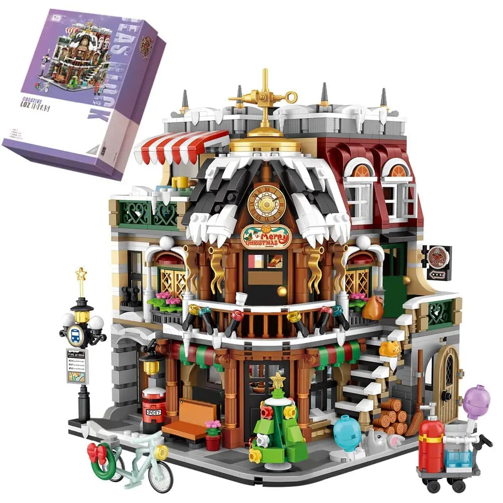 2506Pcs Creative Christmas Coffee Shop Building Blocks Kit MOC Modular House Model Building Sets Gifts for Adults Kids Boys Toys.