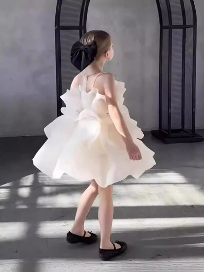 Blumenmädchenkleid für Mädchen, Prinzessinnenkleid zum ersten Geburtstag für Kinder, hochwertiges Host-Klavier-Performance-Kleid für Mädchen, stilvoll.