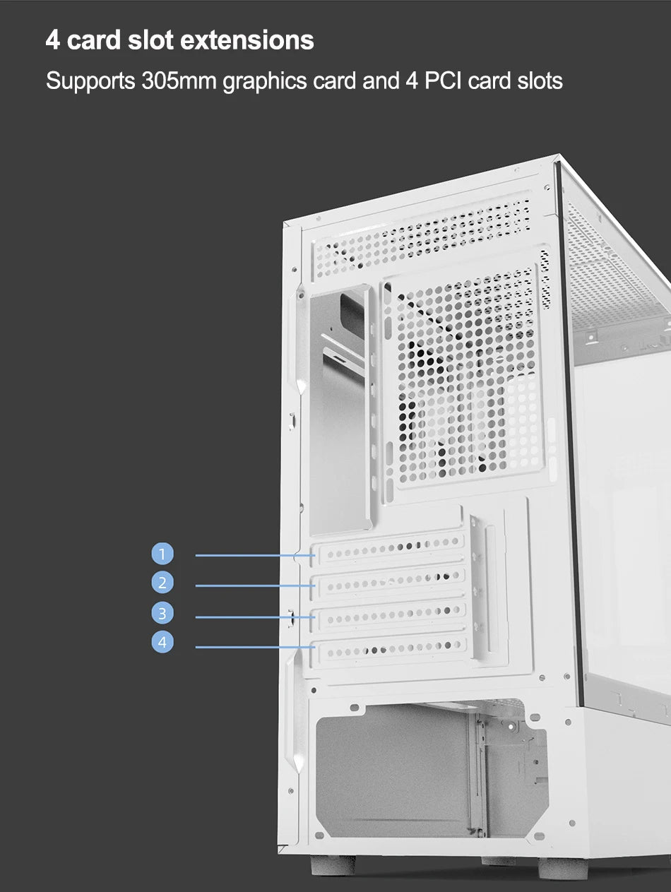 Power Train Illusionary Realm Computer Case M-ATX/ITX Seaview Room Side Transparent Desktop Chassis Support 240 Water Cooler.