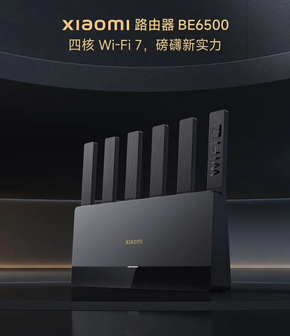 Xiaomi Router BE6500 Wi-Fi 7 4-Core 2.5G Ethernet Port lOT Intelligent Linkage Mesh Networking MLO Dual Bands Mijia APP Control.