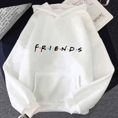 Frauen Freunde Drucken Hoodie Langarm Pullover Mode Kleidung Lässig Einfarbig Weiblichen Frühling Herbst Mode Streetwear.