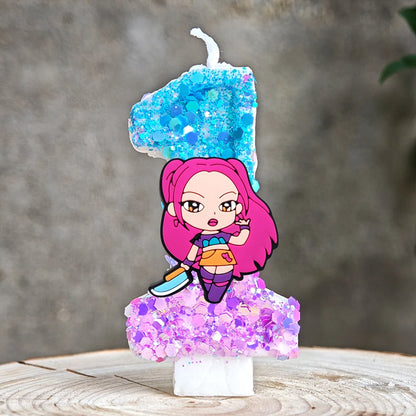 Heißer Kpop Dämon Jäger Thema Kerze 3D Nummer 0-9 Kinder Geburtstag Kuchen Dekoration Baby Dusche Anime Party liefert Geschenke