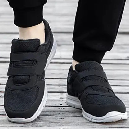 Men's Soft Sole Comfortable Shoes Spring Women's Walking Round Toe Loafers Solid Colour Thick Bottom Non-slip Sneakers.