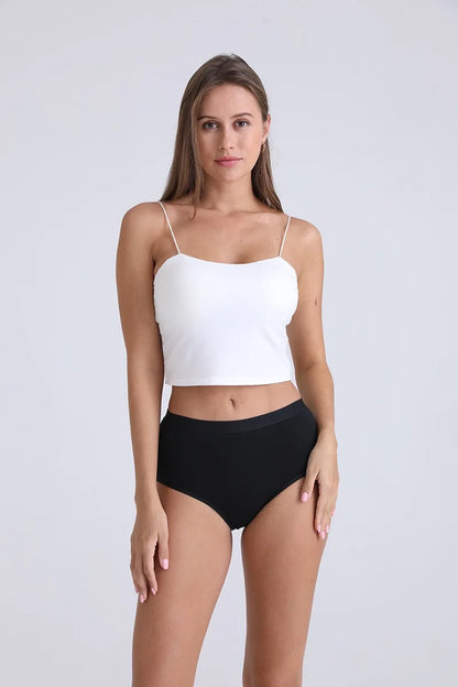 3pcs Cotton Women Panties Lady Plus Size Underwear Large Size High Waist Briefs Breathable Solid Color Female Lingerie.