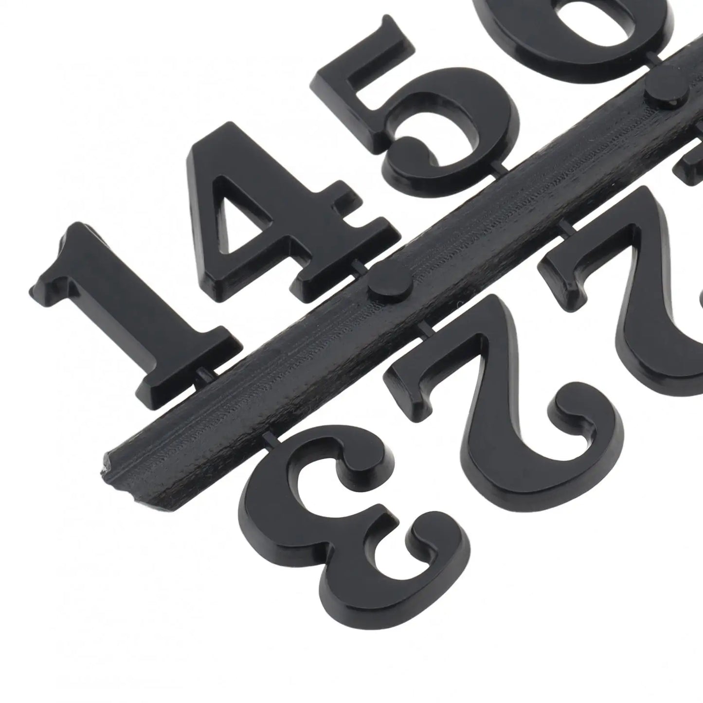 6er-Set Wanduhr mit arabischen Zahlen, Platte für DIY-Dekoration, Kunststoff, schwarz, römisch, arabisch, Quarzuhr, Zahlen, Ersatz-Reparaturteile