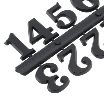 6er-Set Wanduhr mit arabischen Zahlen, Platte für DIY-Dekoration, Kunststoff, schwarz, römisch, arabisch, Quarzuhr, Zahlen, Ersatz-Reparaturteile