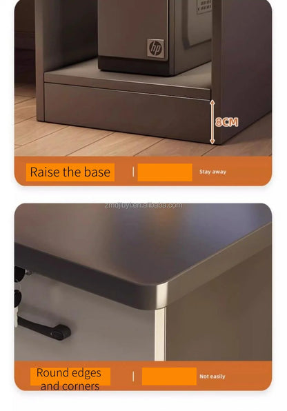 Desktop-Computertisch mit Schubladen für Heimlernen, Schreiben und Büromöbel. Großer Schreibtisch für den Schreibtisch