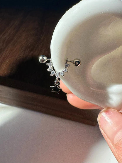 1 PCS Star Silver Color 316L Stainless Steel Ear Bone Nail for Women New Fashion Allergy Prevention Jewelry Gifts.