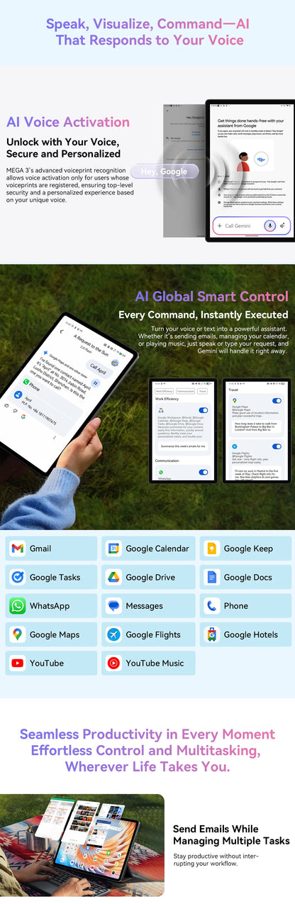 2025 Blackview MEGA 3 Tablet Android 15 Pad 12.1" 2.5K 90Hz Display 12GB 256GB 8800mAh Tablets PC 33W Fast Charging 50MP Camera.