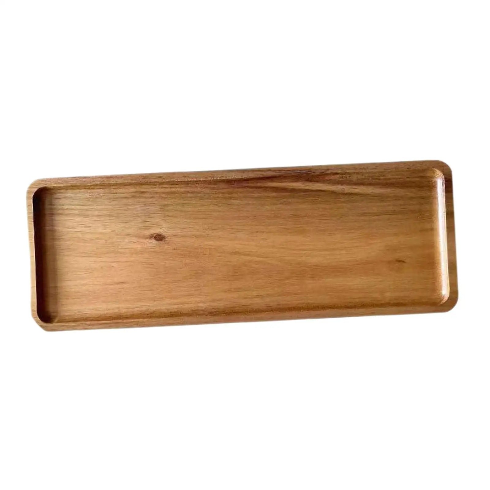 Wooden Plate,Wood Serving Platter Tableware Dessert Plates Breakfast ,Tray Food Dish for Coffee Table Centerpiece Living Room.