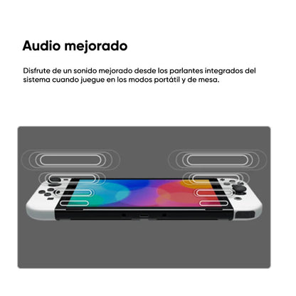 Nintendo Switch OLED Game Console with white or neon (64GB) 7 inch OLED screen enhanced Audio LAN port with cable.