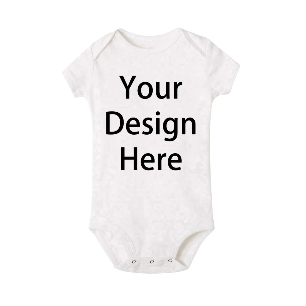 Personalisierter Baby-Strampler mit individuellem Foto und Namen, Säuglings-Body, kurzärmeliger Overall mit Rundhalsausschnitt, Gedenkgeschenke für Babys.