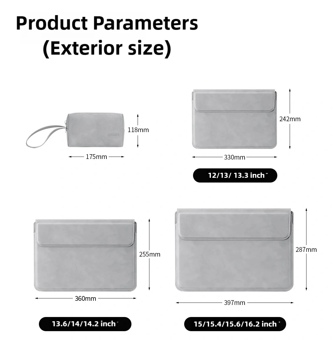 Laptop Sleeve Case 13 14 15 15.6 Inch For Huawei HP DELL Liner Sleeve Bag For Macbook Air Pro 13 13.6 M4 Notebook Bags Men Women.