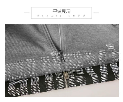 #7937Black Grey Women Hoodies Sweatshirt Tops Pullovers Diamonds Letters Slim Streetwear Short Hoodies Woman Zipper Korean Style.
