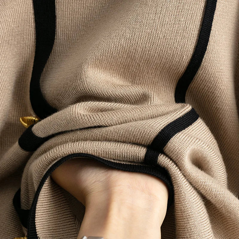 Women Sweater 2 Piece Suit Pullover Knitted Wide Leg Pants Muslim Sets Knitwear Single Breasted 2025 Outfits Autumn Winter.