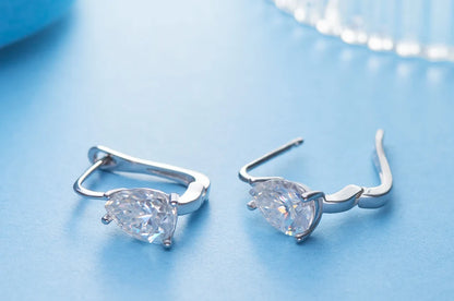 GIGAJEWE Moissanite D Color VVS1 Total 2.5ct 925 Silver Drop Earring 18K Gold Plated Diamond Test Passed Jewelry Woman Girl Gift.