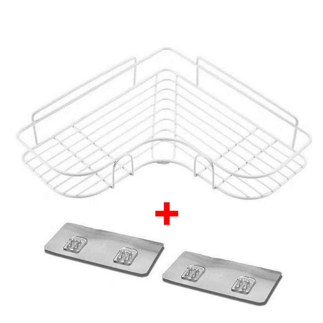 Badezimmer-Metallregale ohne Bohren, Badezimmer-Organizer, Reinigungsmittel, Organizer, Küchenbedarf, Aufbewahrung, Badezimmer-Zubehör
