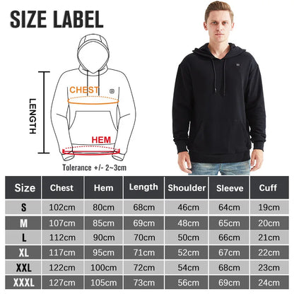 Men's Winter USB Heating  jacket Heated Hoodie Anime Hoodies Winter Men jackets streetwear Heated  Hoodies Sweatshirt Clothes.