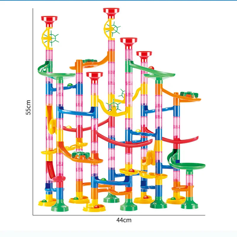 29-142PCS Marble Run Building Blocks Marbles Slide Toys For Children DIY Creativity Constructor Educational Toys Children Gift