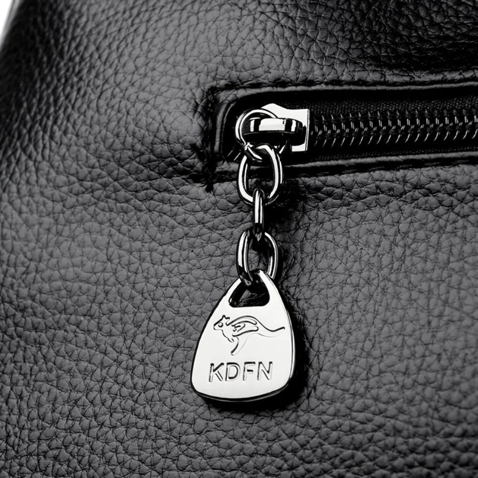 Genuine Soft Leather Handbags for Women Casual Shoulder Tote Bag Luxury Designer Ladies Large Capacity Purse Bags Sac A Main Hot