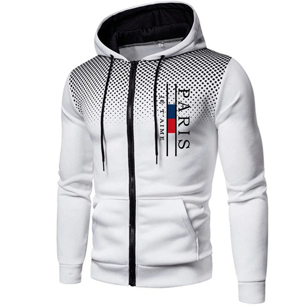 Fashion Autumn Winter Men Hoodies Men's Zipper Sweatshirts Outdoors Jogging Versatile Pants Tracksuit Comfortable Daily Quality.