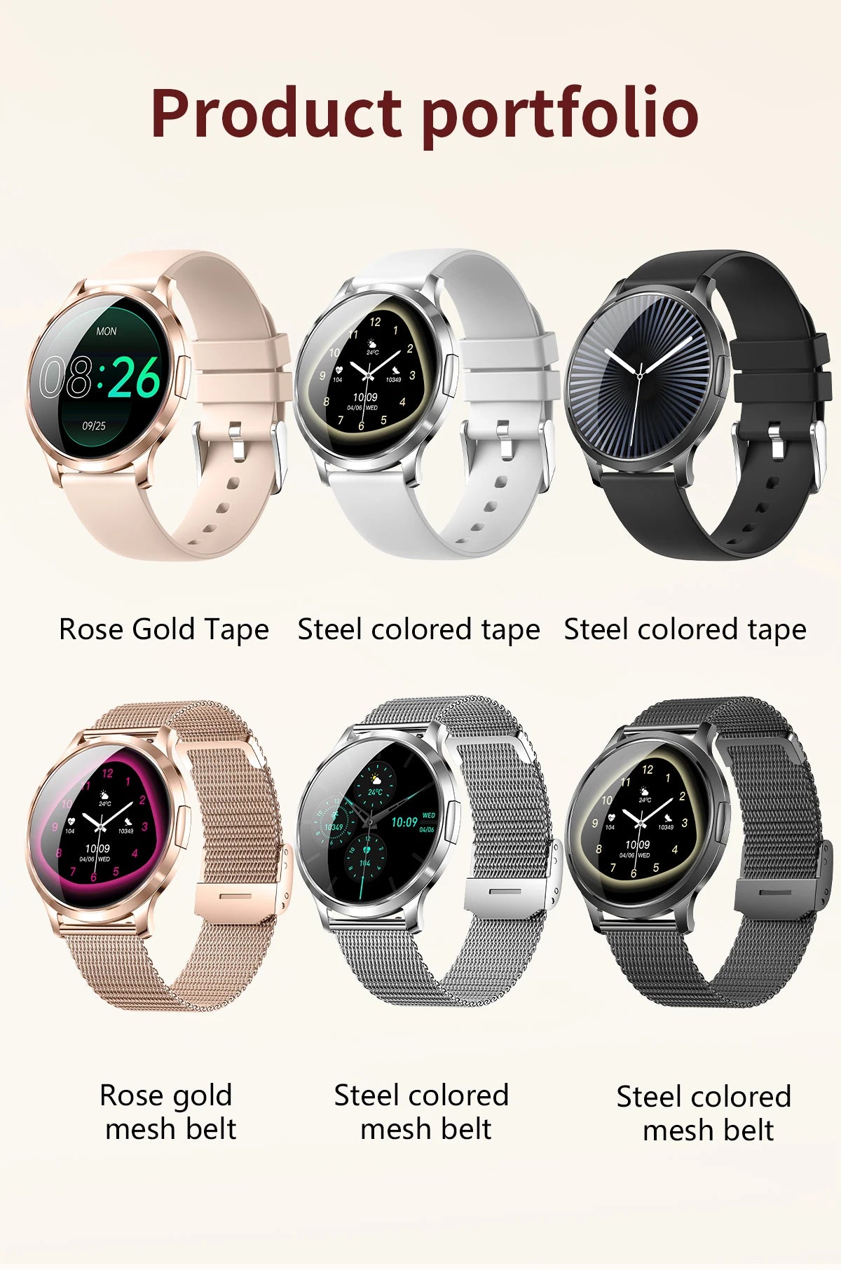 New Women Smart Watch 1.32"Ultra-thin AMOLED HD Screen Sport Fitness Bracelet Custom Watch Face Bluetooth Call Luxury Smartwatch
