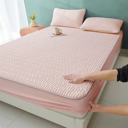 Cartoon Cute Pattern Cooling Fitted Sheet Single Natural latex fabric Soft cushion for Bedding Slow rebound Non-Slip Mattress