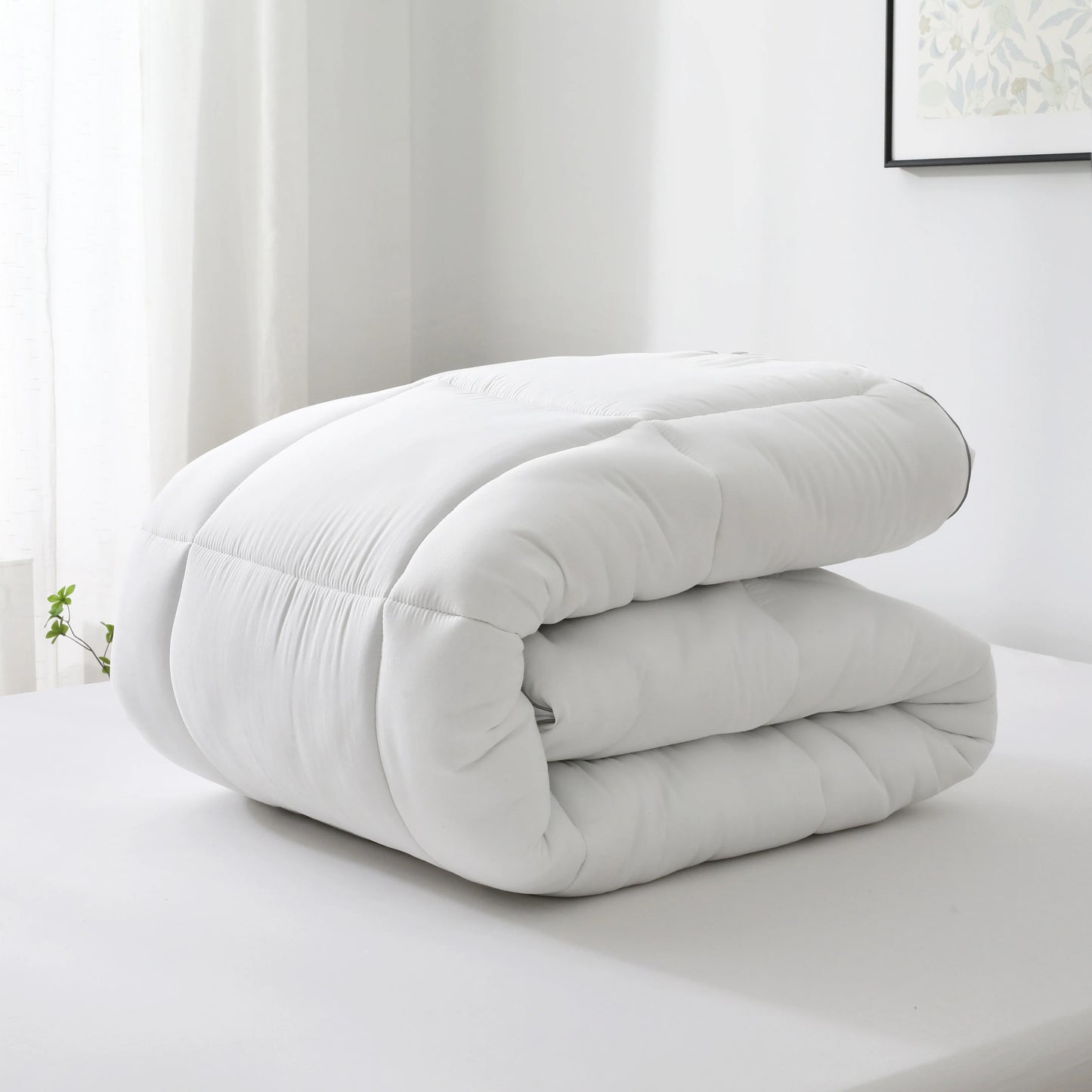 1pc Cooling Mattress Pad, Premium Zoned Quilted Fitted Mattress Topper, Breathable Fluffy Soft Mattress Cover, Machine.