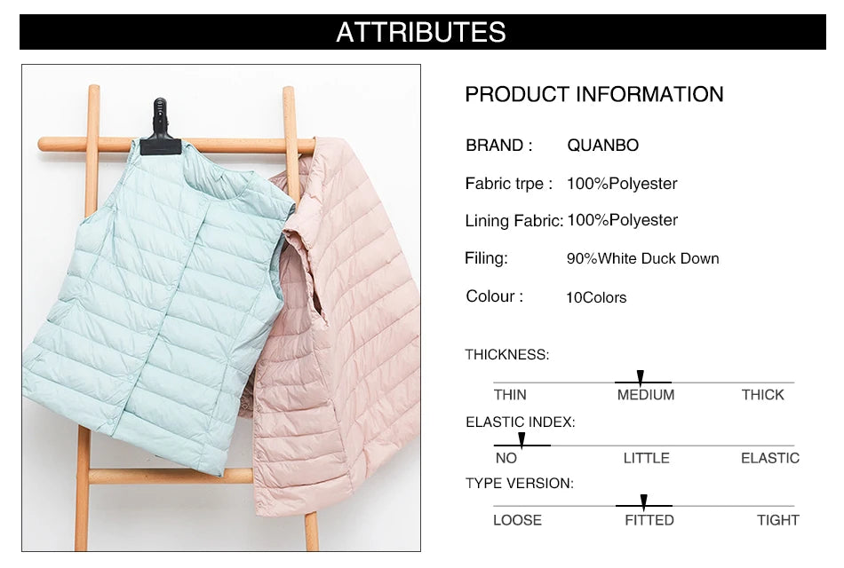 2025 neue Frauen Ärmellose Puffer Jacke Frühling Winter Weibliche 90 % Weiße Ente Unten Ultra Leichte Packbare Warme Daunen Liner weste