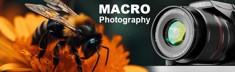 NBD 5K Digital Cameras For Photography, 16X Optical Zoom Camera With WiFi & App Control,64MP Vlogging Camera With 3-inch Screen.